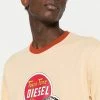 Budget ⌛ Diesel JUST - Print T-shirt - Light Beige ❤️ -Vivid Styles Shop 01465ab61e6b40059288329a4dcb61ba