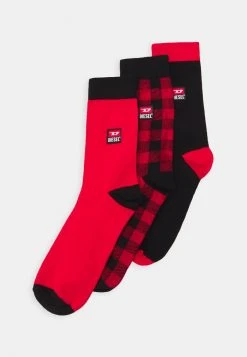 Wholesale โญ Diesel HERMINE 3 PACK - ๐ฅฐ Socks - Red/black โค๏ธ