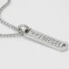 Promo ⌛ Diesel SINGLE PENDANT - Necklace - Silver-coloured 😀 -Vivid Styles Shop 225fbf1b47b84af98cfa3fafae5928a4