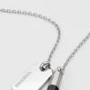 Best Sale 👍 Diesel DOUBLE PENDANT - Necklace - Silver-coloured 😀 -Vivid Styles Shop 2d3a991881314fe88b1521f053869b96
