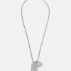 New ✨ Diesel DOUBLE ⭐ DOGTAGS - Necklace - Silver-coloured 👍