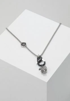Coupon ⭐ Diesel SINGLE PENDANT - Necklace - Black/silver-coloured 🎉
