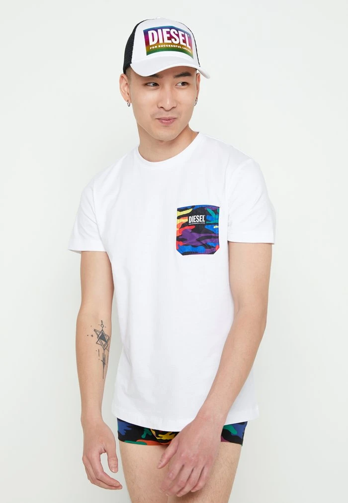 Deals ❤️ Diesel PRIDE DIEGO UNISEX - Print T-shirt - White ✨ 3 Deals ❤️ Diesel PRIDE DIEGO UNISEX - Print T-shirt - White ✨
