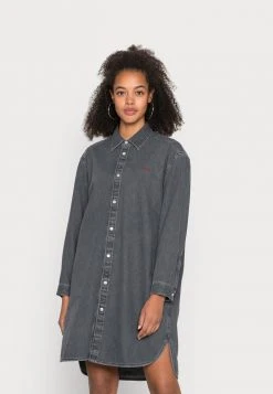 Hot Sale ⌛ DE-BLEX DIESEL LIBRARY - Denim ⭐ Dress - Black/gray ✨