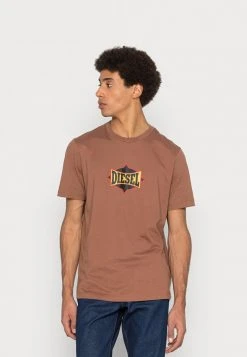 Top 10 👏 Diesel JUST - Print T-shirt - Brown 🧨