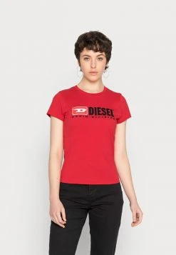 Wholesale 😍 Diesel Print T-shirt - Red ⌛