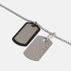 Best Pirce 🎉 Diesel DOUBLE 🌟 DOGTAGS - Necklace - Silver-coloured ⌛ -Vivid Styles Shop 77ca930d2f6840b5bc0bad506076d836
