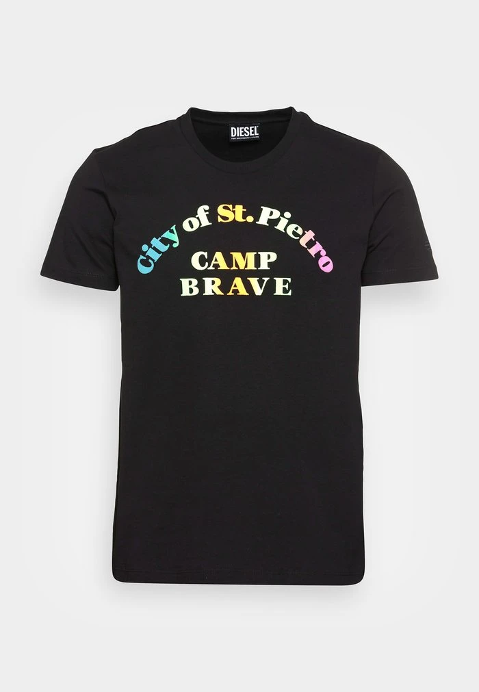 Discount โ Diesel T-INY-C1 - Print T-shirt - Black ๐ 6 Discount โ Diesel T-INY-C1 - Print T-shirt - Black ๐ - Image 4