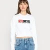 Outlet ✨ Diesel F-SLIMMY-DIV - Sweatshirt - White ❤️ -Vivid Styles Shop 78456ab4e86145b1b284444e704170c5