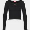 Coupon ⭐ Diesel BALLET - Long Sleeved Top - Black 🎉 -Vivid Styles Shop 898bb48a00364d58bb2ff4ca106c396d