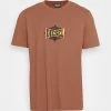 Top 10 👏 Diesel JUST - Print T-shirt - Brown 🧨 -Vivid Styles Shop 899661e854334feea02bae69cb0ccd44