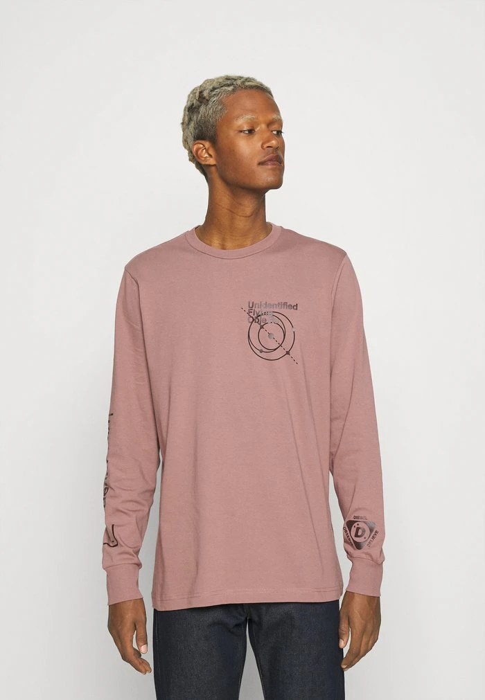 Best Pirce 👏 Diesel T-JUST-LS-B52 UNISEX - Print T-shirt - Aubergine ❤️ 3 Best Pirce 👏 Diesel T-JUST-LS-B52 UNISEX - Print T-shirt - Aubergine ❤️