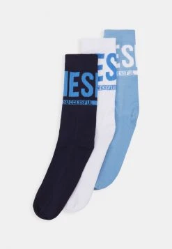 Brand new โ๏ธ Diesel SKM-RAY-THREEPACK 3 PACK - โญ Socks - Blue/white โ๏ธ