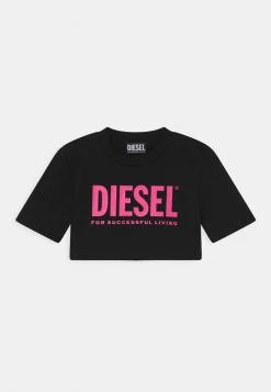 Wholesale 🎁 Diesel LOGO CROPPED - Print T-shirt - Nero 😉
