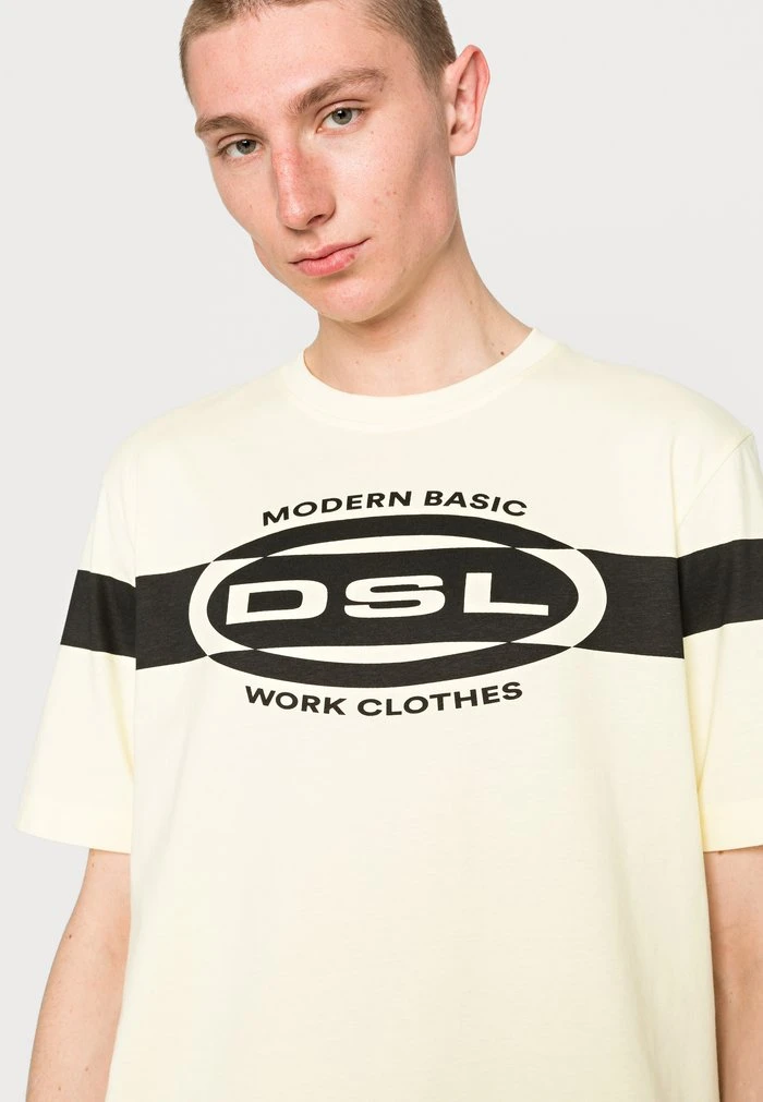 Best Pirce ⭐ Diesel JUST - Print T-shirt - Yellow ⌛ 6 Best Pirce ⭐ Diesel JUST - Print T-shirt - Yellow ⌛ - Image 5
