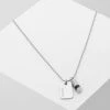 Best Sale 👍 Diesel DOUBLE PENDANT - Necklace - Silver-coloured 😀 -Vivid Styles Shop cc024c7f77064fd5a911d5a35659eb95