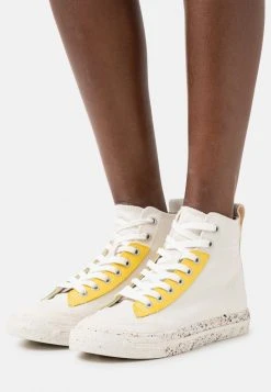 Best deal 🛒 Diesel S-ATHOS MID W - High-top Trainers - White/yellow ❤️