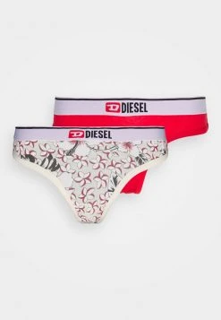 Hot Sale 💯 Diesel UFST-STARSY-2PACK - Thong - Beige/red ⌛